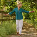 Blouse Madeleine – Seersucker de coton canard - Quintessence