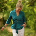 Blouse Madeleine – Seersucker de coton canard - Quintessence