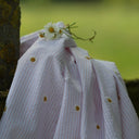Blouse Madeleine – Seersucker rayé rose & pâquerettes - Quintessence