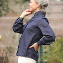 Blouse Marthe - armuré marine/pois doré - Quintessence