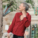 Blouse Marthe - armuré/double gaze de coton terre de sienne - Quintessence