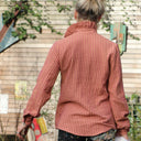 Blouse Marthe - double gaze de coton rayée rose/orange - Quintessence