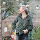 Blouse Marthe - Velours kaki - Quintessence