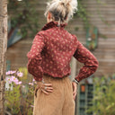 Blouse Marthe - velours milleraies fleuri automal - Quintessence