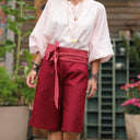 Blouse Miléna - Dobby en coton tressé rose poudré - Quintessence