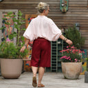 Blouse Miléna - Dobby en coton tressé rose poudré - Quintessence