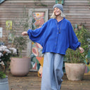 Blouse Miléna - double gaze de coton bleu Majorelle - Quintessence