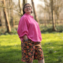 Blouse Miléna - lin fushia - Quintessence