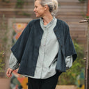 Blouse Miléna - velours milleraies vert d'eau - Quintessence