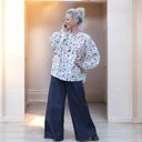 Blouse Miléna - voile de coton Roses "Amnesia" - Quintessence