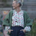 Blouse Miléna - voile de coton Roses "Amnesia" - Quintessence