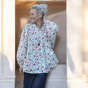 Blouse Miléna - voile de coton Roses "Amnesia" - Quintessence