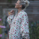 Blouse Miléna - voile de coton Roses "Amnesia" - Quintessence