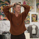 Blouse Mina – Double gaze de coton écureuil - Quintessence