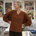 Blouse Mina – Double gaze de coton écureuil - Quintessence