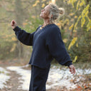 Blouse Mina – Double gaze de coton marine - Quintessence