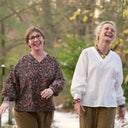 Blouse Mina – Double gaze de coton marine - Quintessence