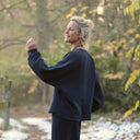 Blouse Mina – Double gaze de coton marine - Quintessence