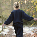 Blouse Mina – Double gaze de coton marine - Quintessence