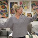 Blouse Mina – Flanelle tartan de coton acidulé - Quintessence