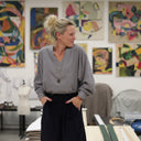 Blouse Mina – Flanelle tartan de coton acidulé - Quintessence