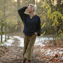 Blouse Mina – Sergé de viscose marine - Quintessence