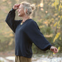 Blouse Mina – Sergé de viscose marine - Quintessence