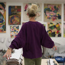 Blouse Mina – Sergé de viscose prune - Quintessence