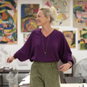 Blouse Mina – Sergé de viscose prune - Quintessence