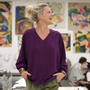 Blouse Mina – Sergé de viscose prune - Quintessence