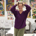 Blouse Mina – Sergé de viscose prune - Quintessence