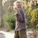 Blouse Mina – Velours milleraies fleuri champêtre - Quintessence