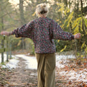 Blouse Mina – Velours milleraies fleuri champêtre - Quintessence