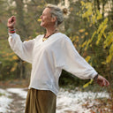 Blouse Mina – Voile de coton blanc plumetis - Quintessence