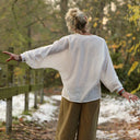 Blouse Mina – Voile de coton blanc plumetis - Quintessence