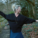 Blouse Mina – Voile de coton noir plumetis - Quintessence