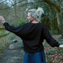 Blouse Mina – Voile de coton noir plumetis - Quintessence