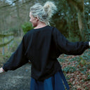 Blouse Mina – Voile de coton noir plumetis - Quintessence