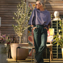 Blouse Myriem - coton tressé prune - Quintessence