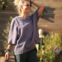 Blouse Myriem - coton tressé prune - Quintessence