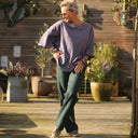 Blouse Myriem - coton tressé prune - Quintessence