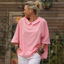 Blouse Myriem - seersucker rayé orange/blanc - Quintessence