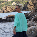 Blouse Nao - coton brodé vert peps - Quintessence