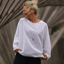 Blouse Naomie - broderie fleurie blanche - Quintessence