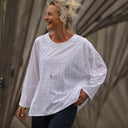 Blouse Naomie - broderie fleurie blanche - Quintessence