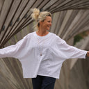 Blouse Naomie - broderie fleurie blanche - Quintessence