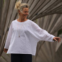 Blouse Naomie - broderie fleurie blanche - Quintessence