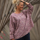 Blouse Naomie - coton léger fleurettes violettes - Quintessence