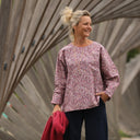 Blouse Naomie - coton léger fleurettes violettes - Quintessence