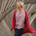 Blouse Naomie - coton léger fleurettes violettes - Quintessence